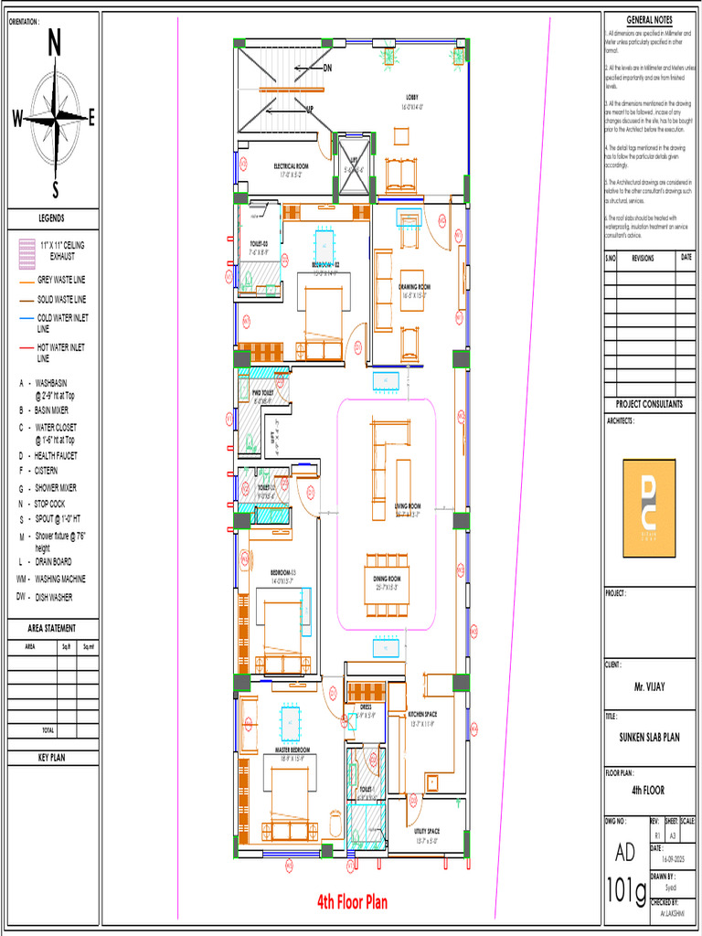 Sunken Slab 4th Floor | PDF | Civil Engineering
