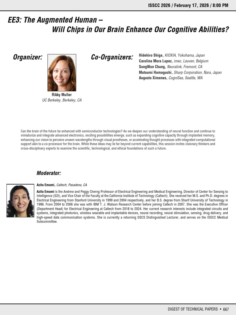 ISSCC E3 The Augmented Human | PDF | Neuroscience
