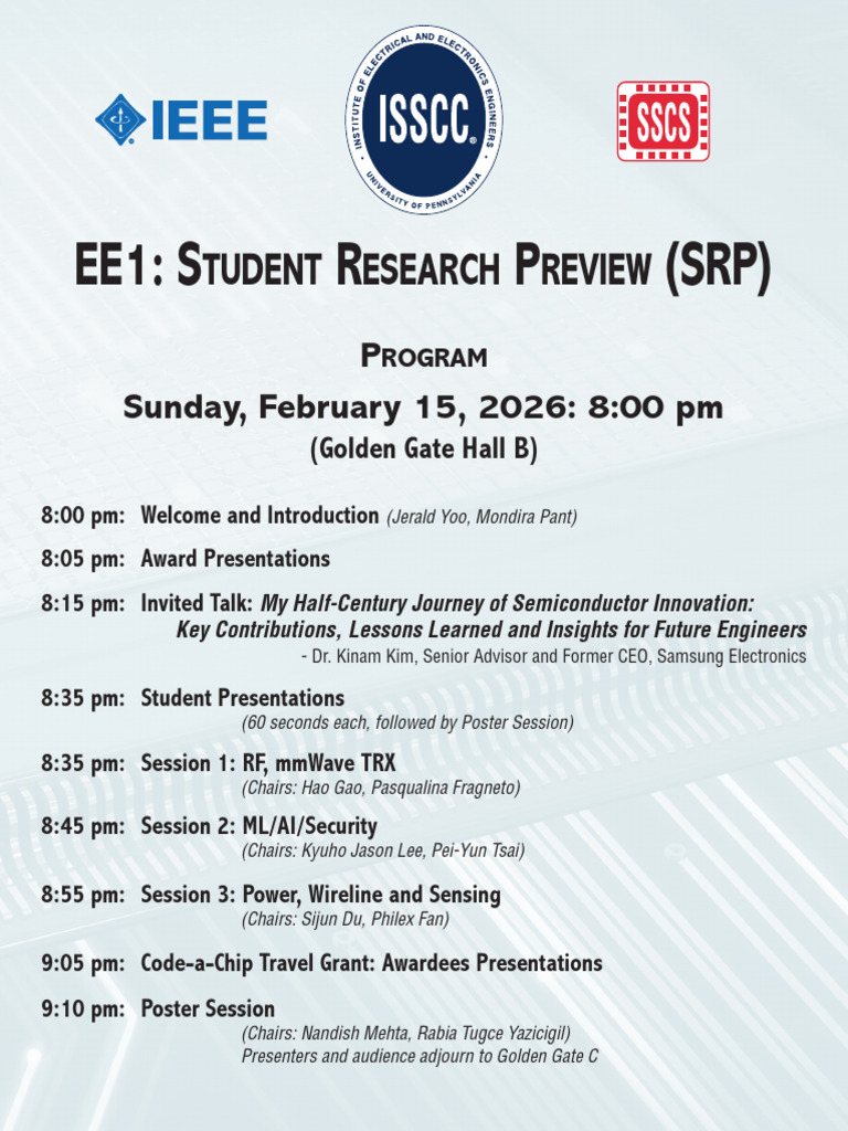 ISSCC E1 Student Research Program Handout | PDF | Computer Engineering ...