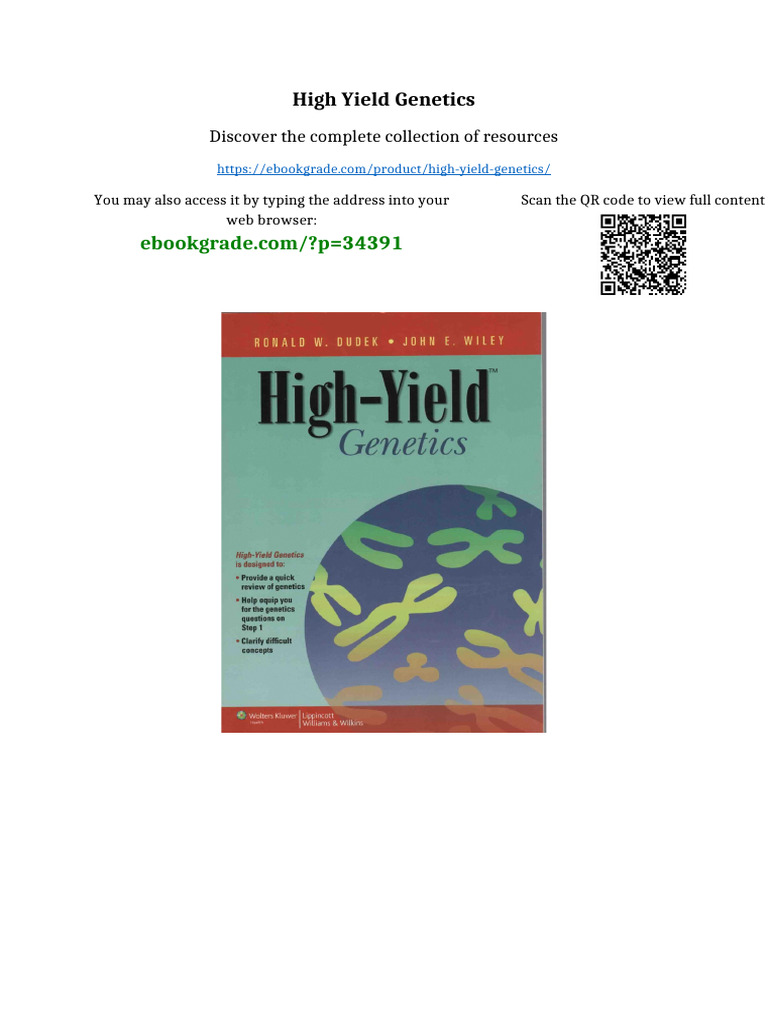 High Yield Genetics Updated 2025 | PDF | The Church Of Jesus Christ Of ...