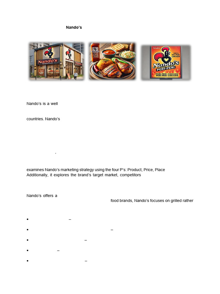 Nandos Case Study For Assessment | PDF | Fast Food | Brand