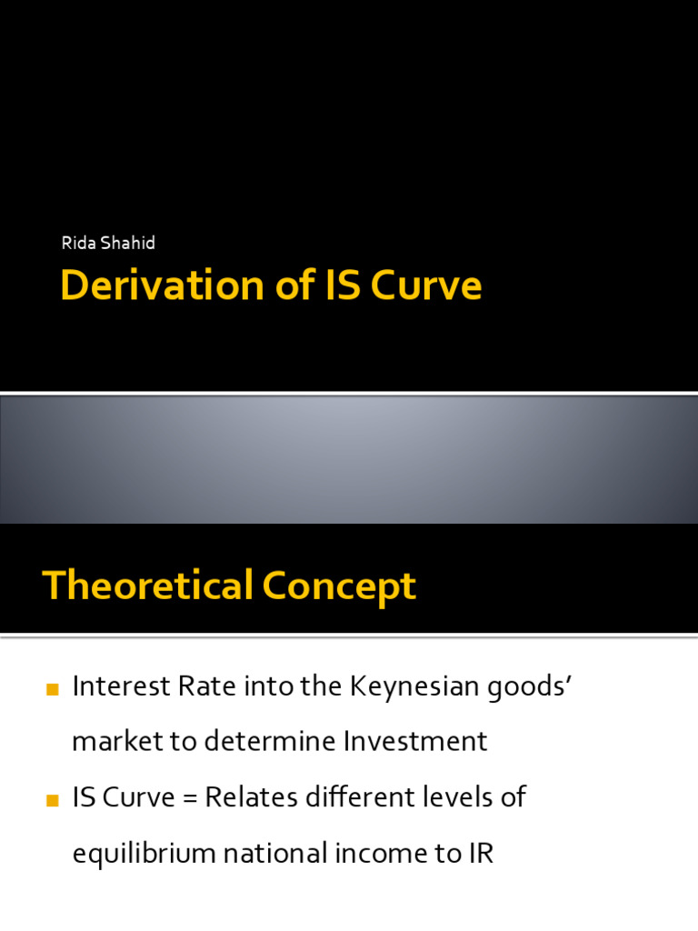Derivation of Is Curve | PDF