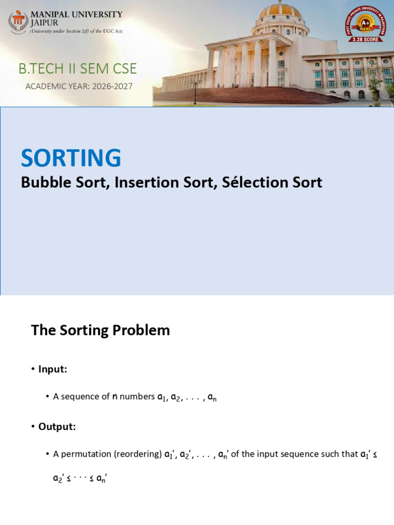 FDS Sorting | PDF | Algorithms And Data Structures | Applied Mathematics