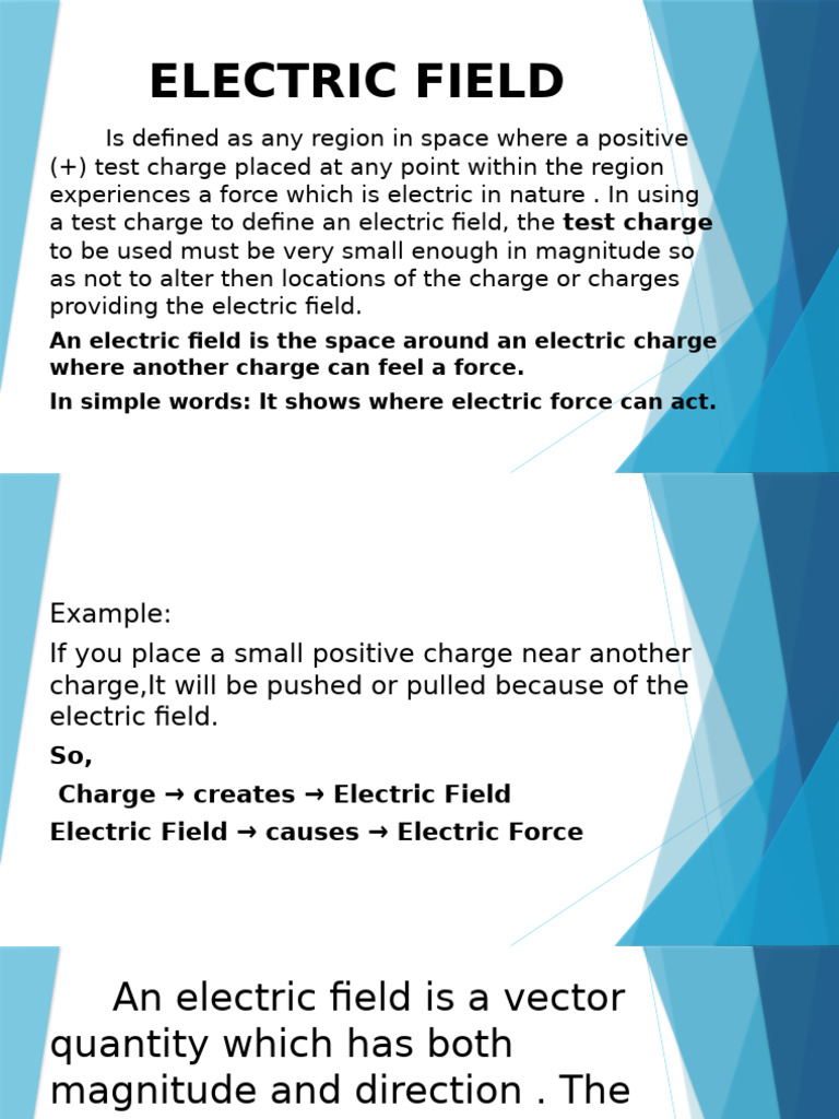Electric Field | PDF | Electric Field | Force