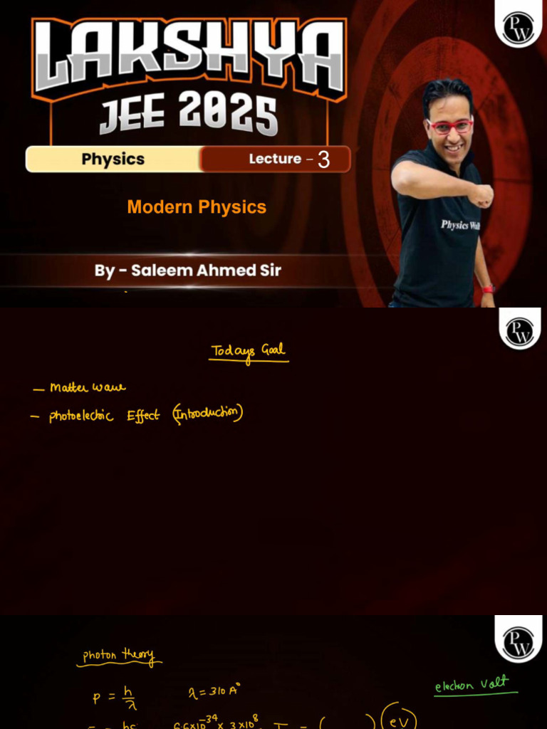 Modern Physics 03 Class Notes | PDF