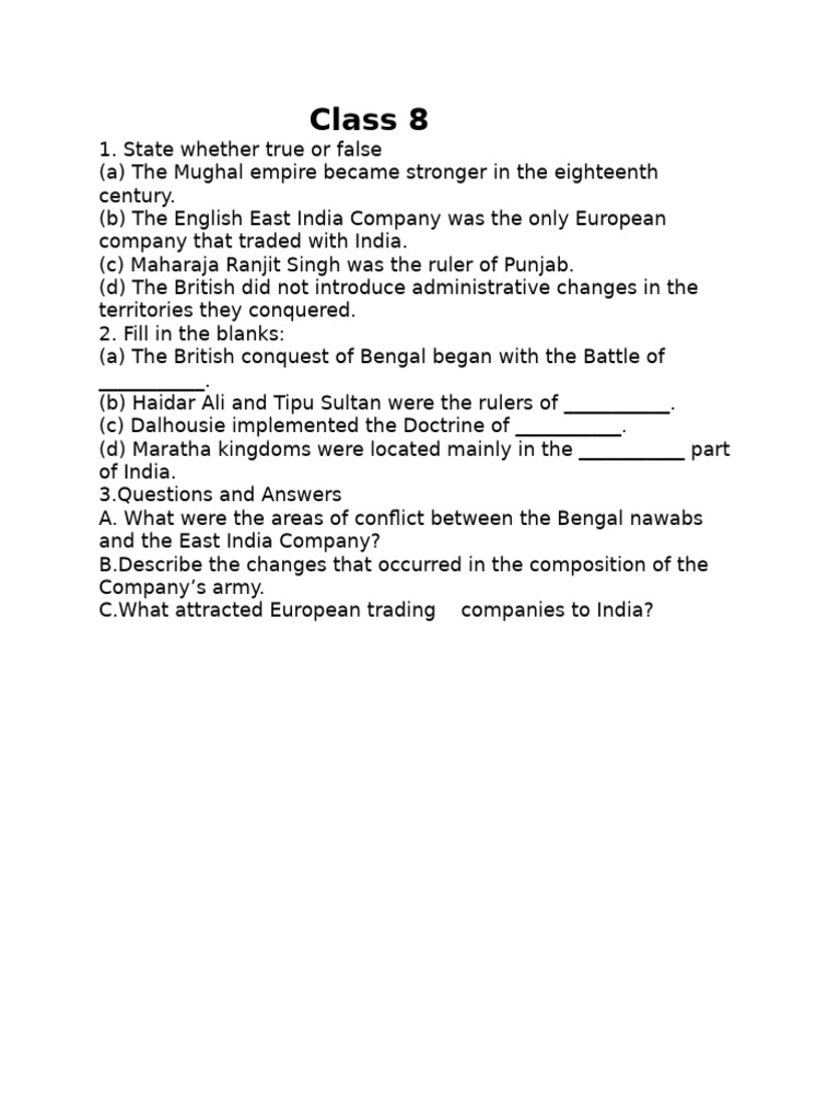 Class 8 | PDF