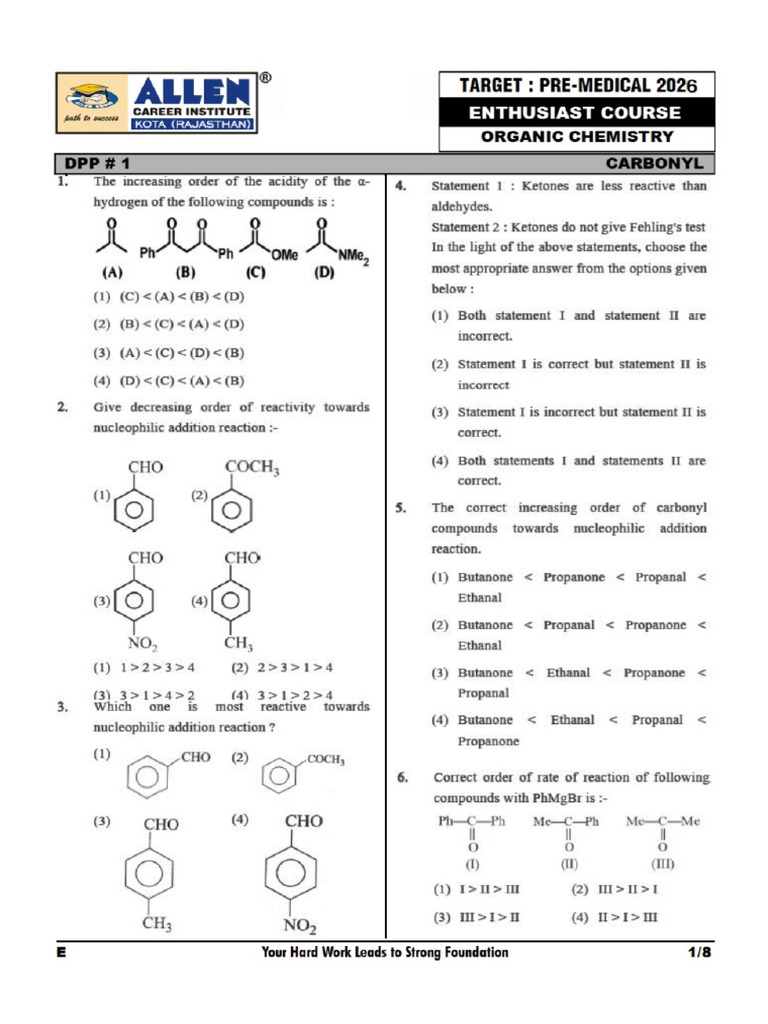 Carbonyl Compounds 3 | PDF