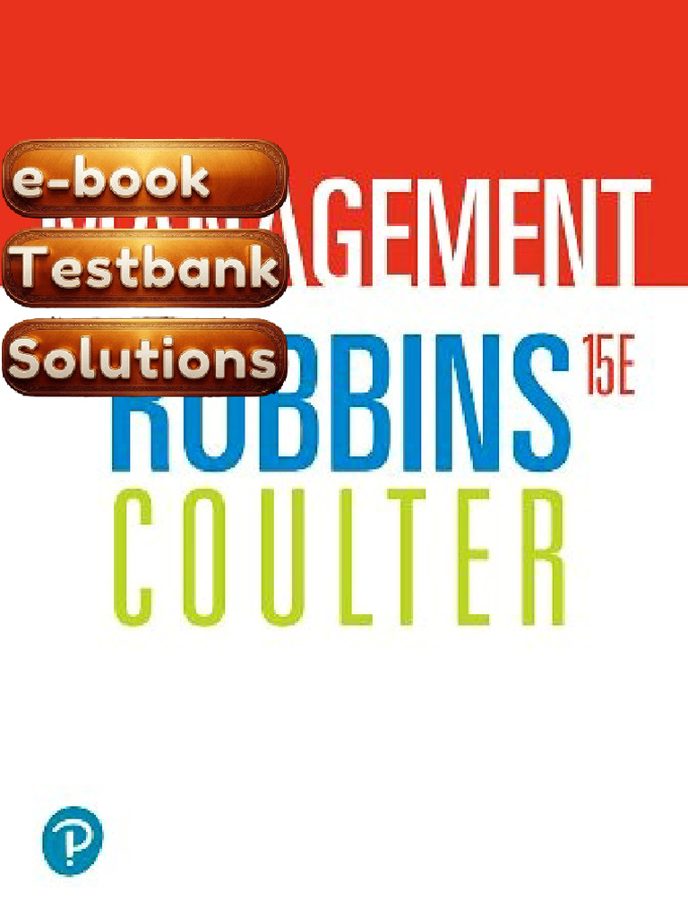 Textbook Testbank Management 15th Edition by Stephen P Robbins Mary ...
