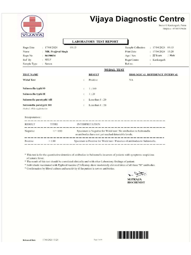 My Blood Report | PDF