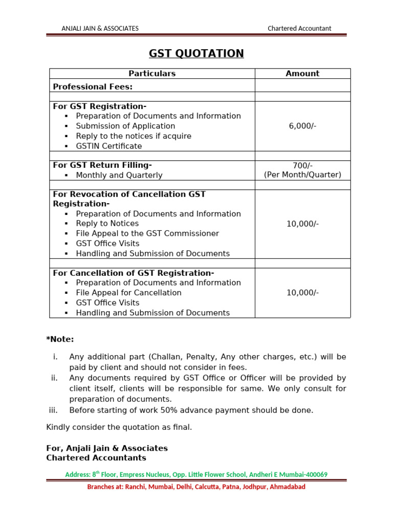 GST Quotation | PDF