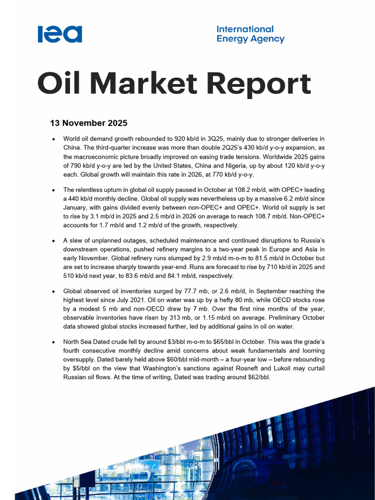 13NOV20 - OilMarketReport OPEC Report Reference | PDF | Petroleum ...
