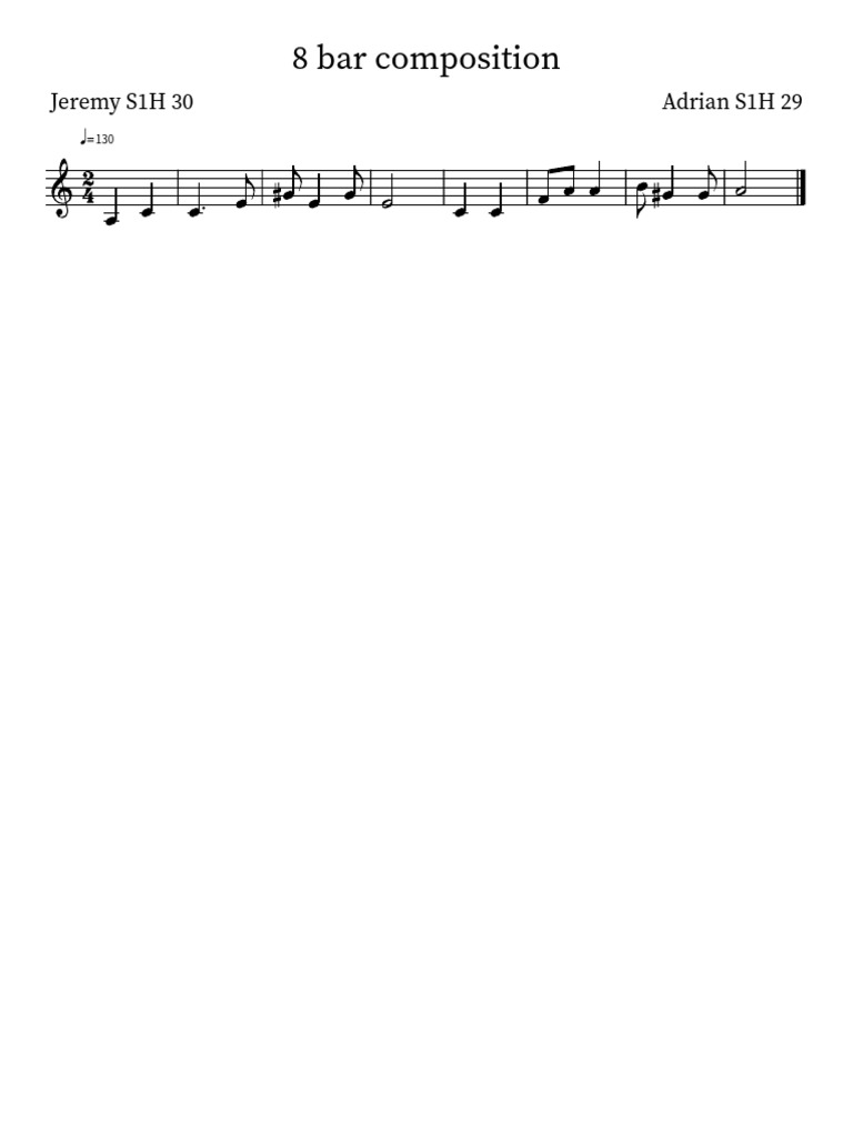 8 Bar Composition | PDF