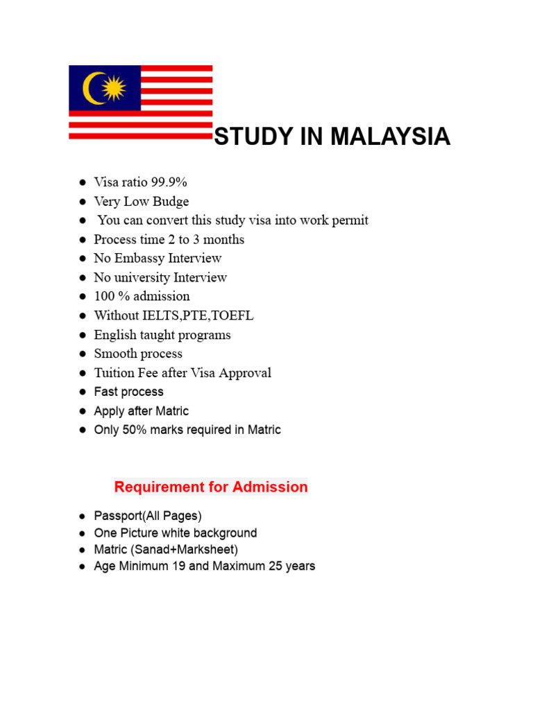 Study in Malaysia | PDF