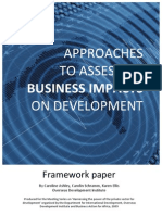Assessing Business Impacts on Development