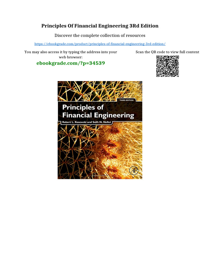 Principles of Financial Engineering 3rd Edition No Waiting Time | PDF ...