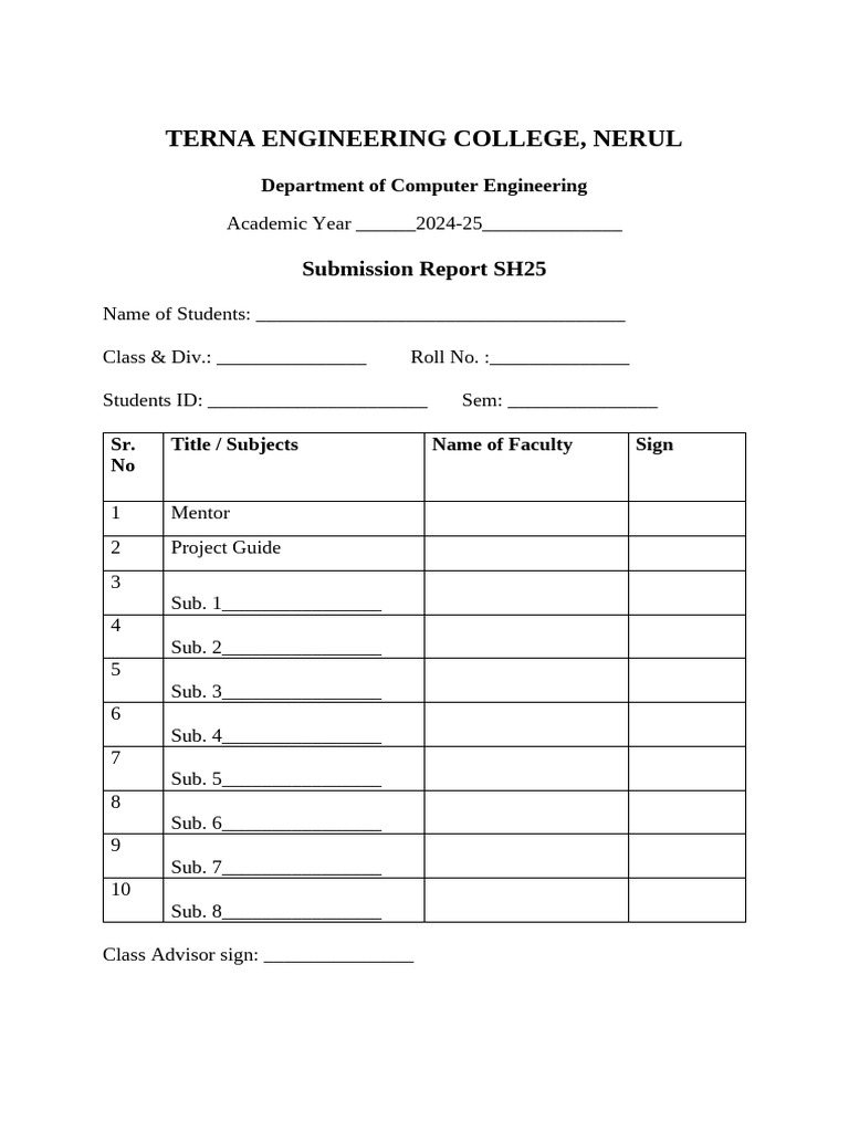 Student Submission Report FH25 | PDF