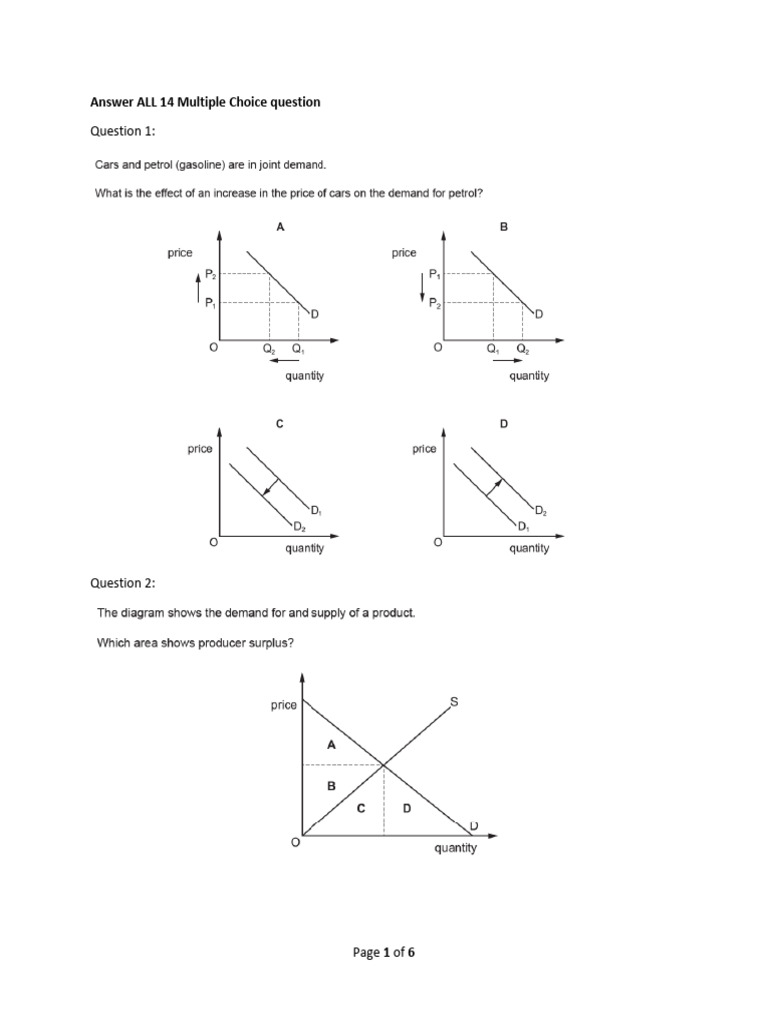 Demand Supply Consumer Producer Surplus | PDF