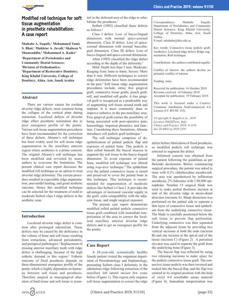 Roll Technique | PDF | Dental Implant | Dentistry Branches