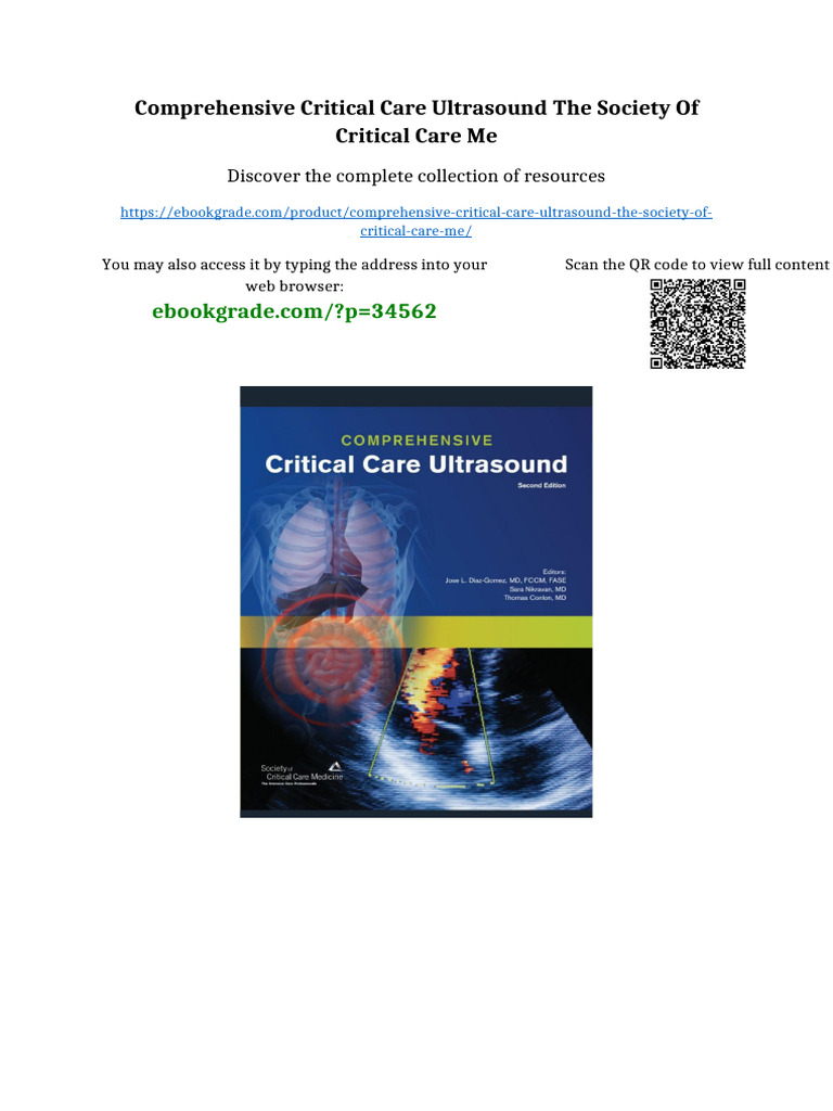 Comprehensive Critical Care Ultrasound The Society of Critical Care Me ...