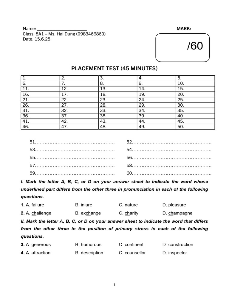 8a 13.7.25 Placement Test | PDF | Online Shopping | Supermarket
