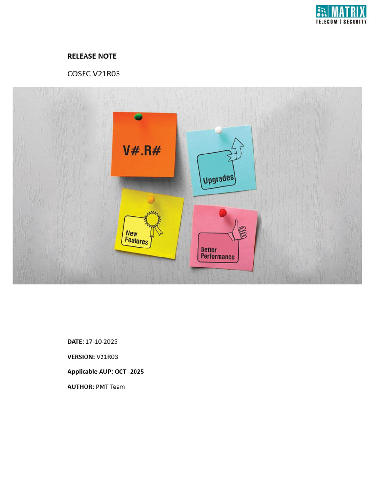 V21R03 Release Note TA AC | PDF | Computing | Computer Engineering