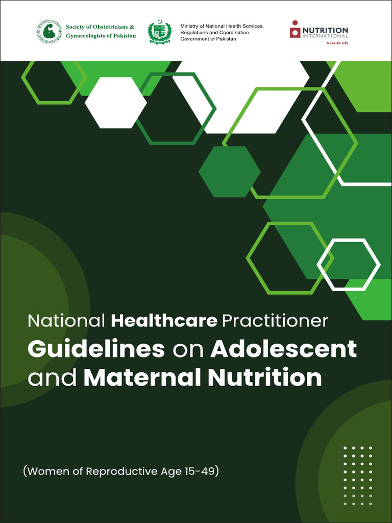 National Healthcare Practitioner Guidelines On Adolescent and Maternal ...