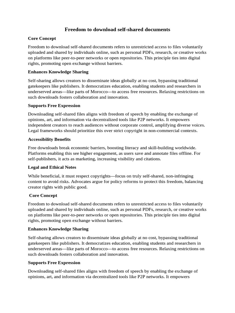Freedom To Download Self Hosted Documents | PDF | Peer To Peer ...