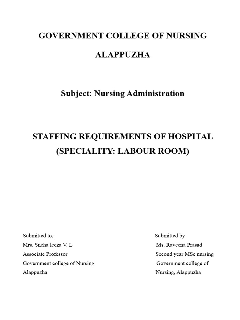 Staffing Requirement | PDF | Nursing | Hospital