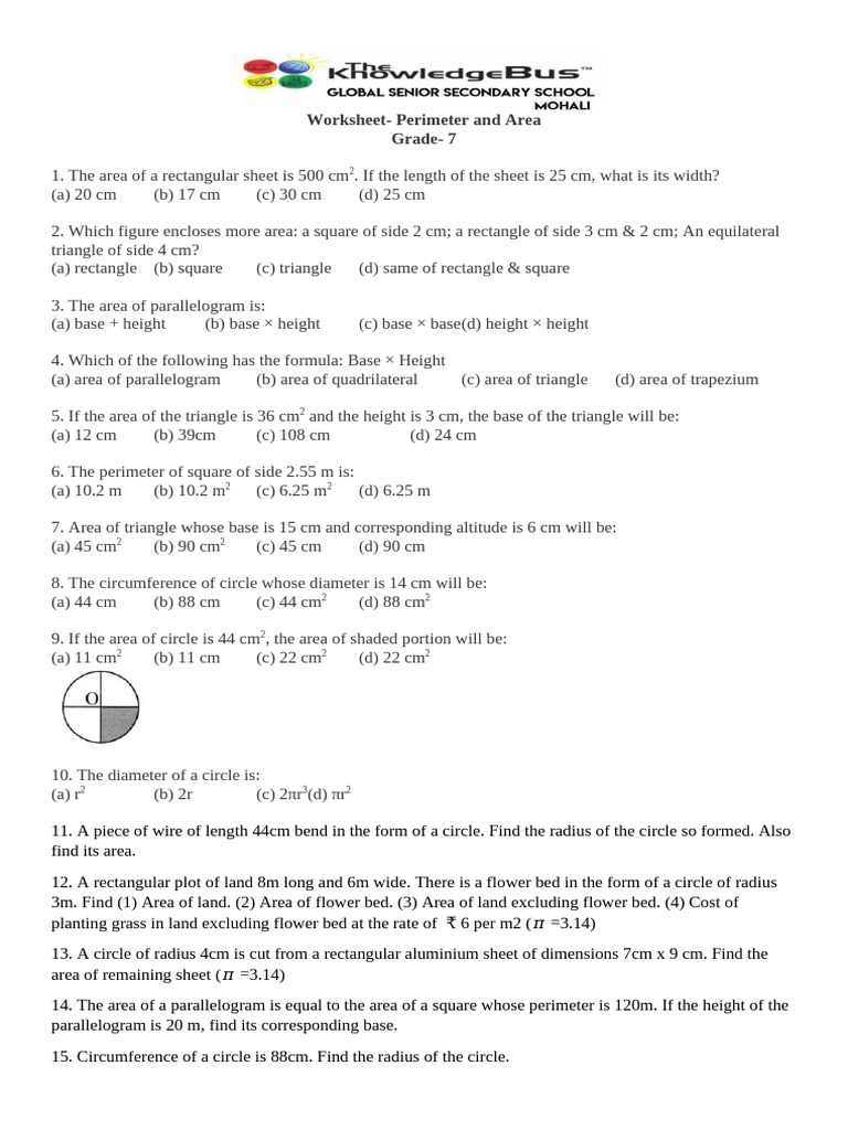 Maths Grade 7 | PDF