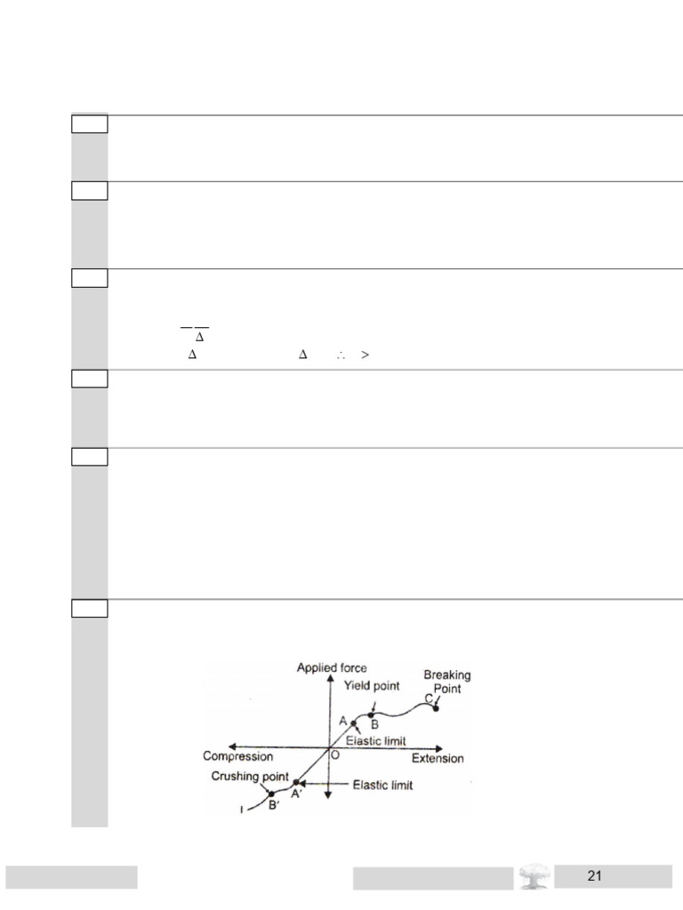 XI - ExamFile - Mechanical Properties of Solids | PDF | Deformation ...