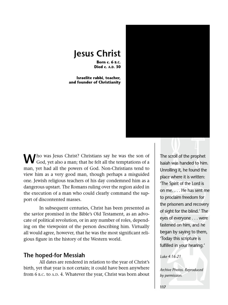 Jesus Christ | PDF | Jesus | Ministry Of Jesus