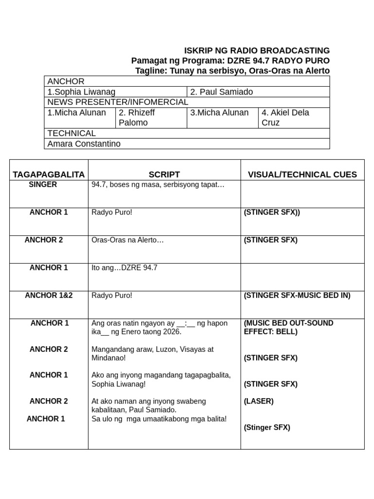 RB Script New Layout | PDF