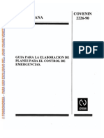 2226-1990, Guia para La Elaboracion de Planes de Emergencias