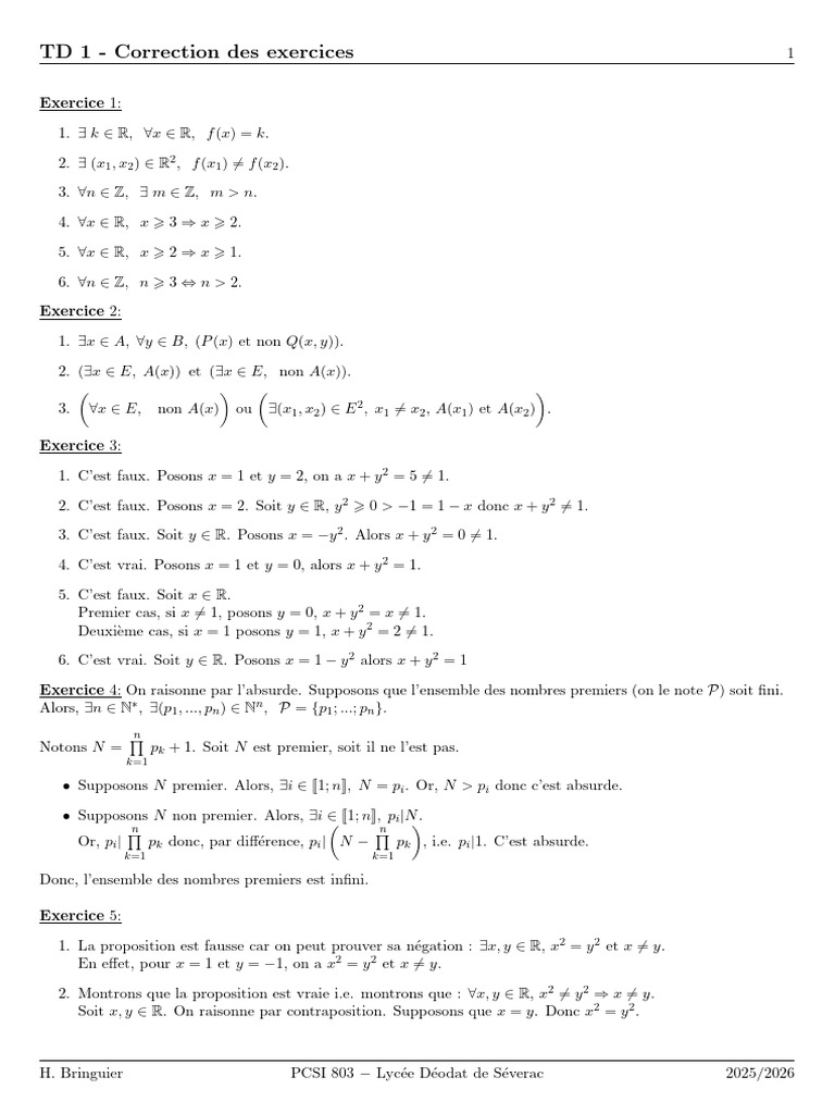 Chap1 - Correction | PDF | Récursivité | Syntaxe (logique)