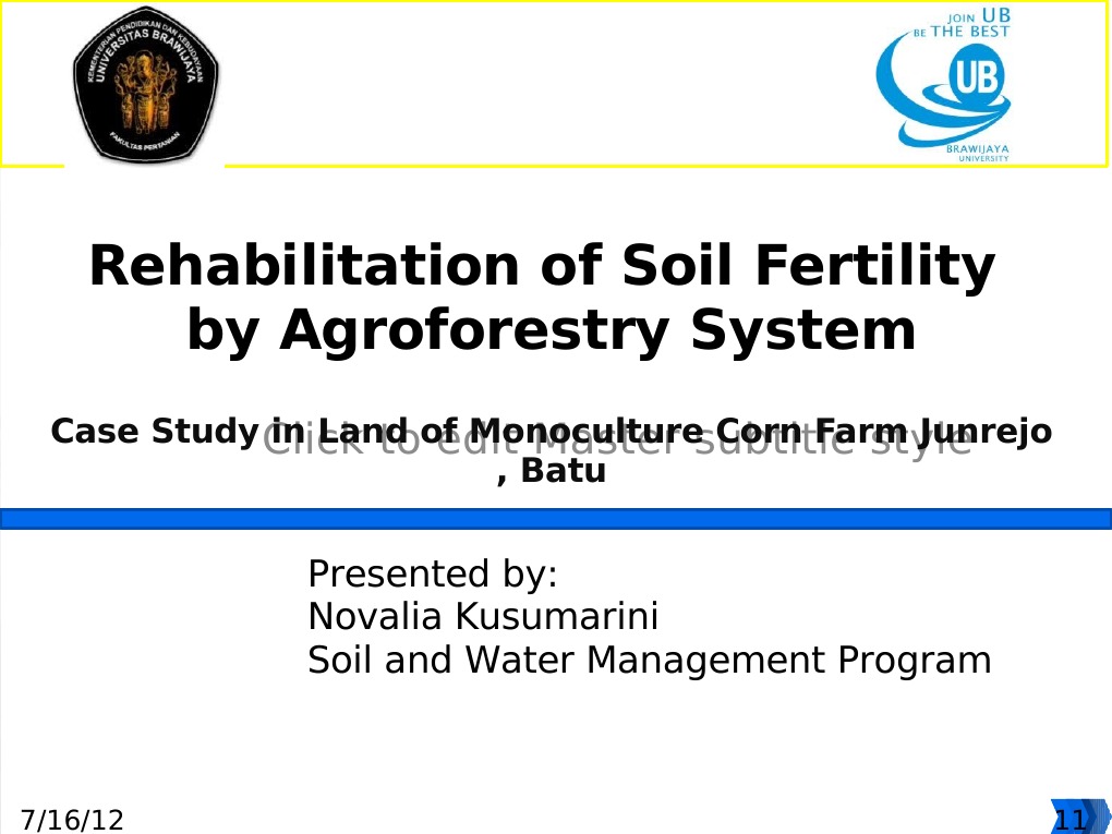 Agroforestry for Soil Fertility Rehab | PDF | Wellness | Technology ...