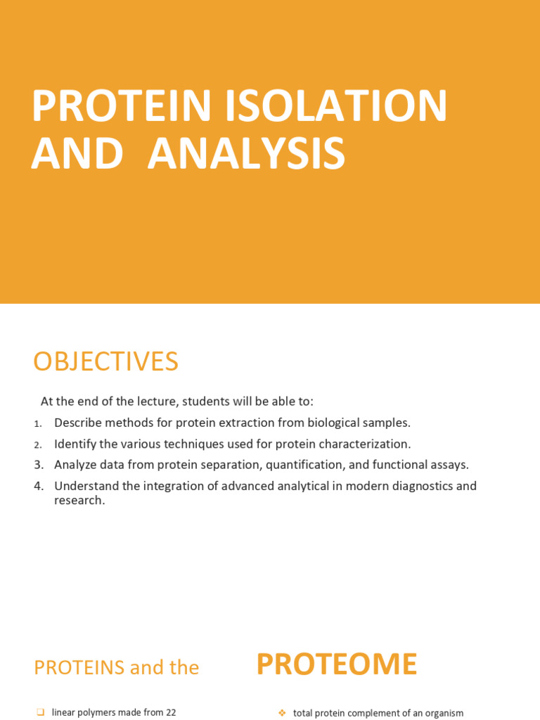 12 Protein Analysis | PDF | Proteomics | Proteins