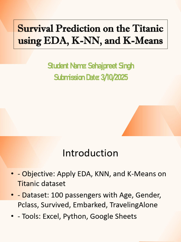 Titanic Project Presentation With Excel | PDF