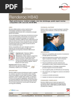 Renderoc HB70 TDS | PDF | Concrete | Building Materials
