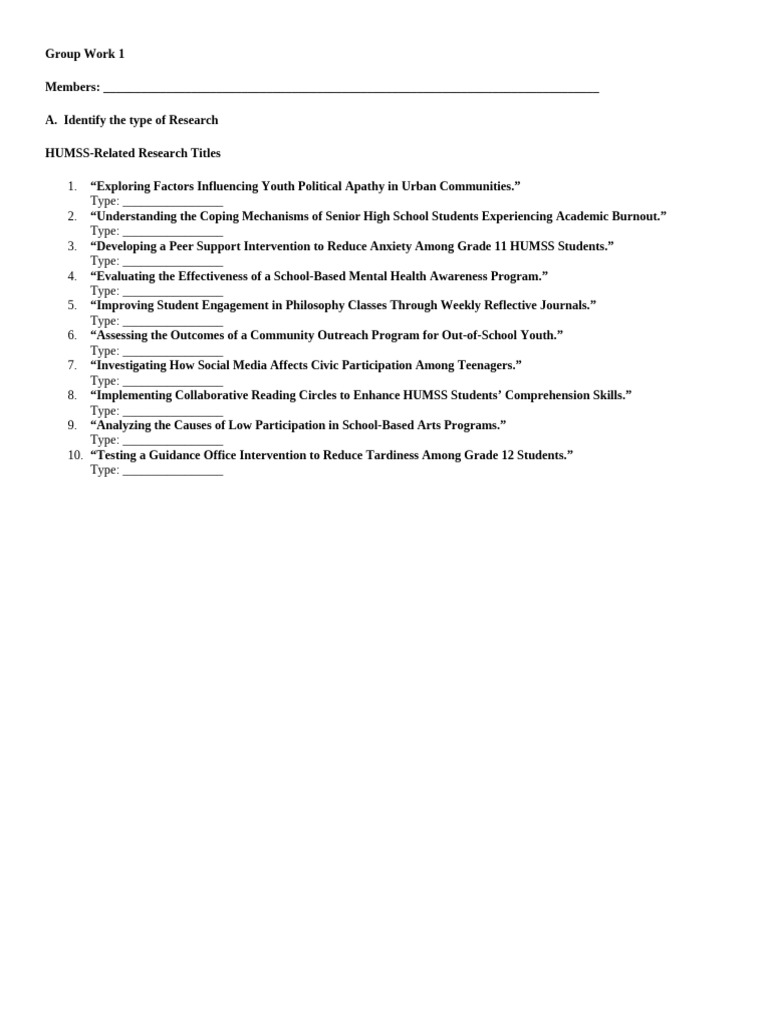 Group Work 1 | PDF