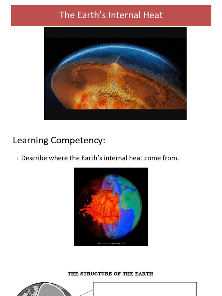 ELS Earth's Internal Heat | PDF | Planetary Core | Plate Tectonics