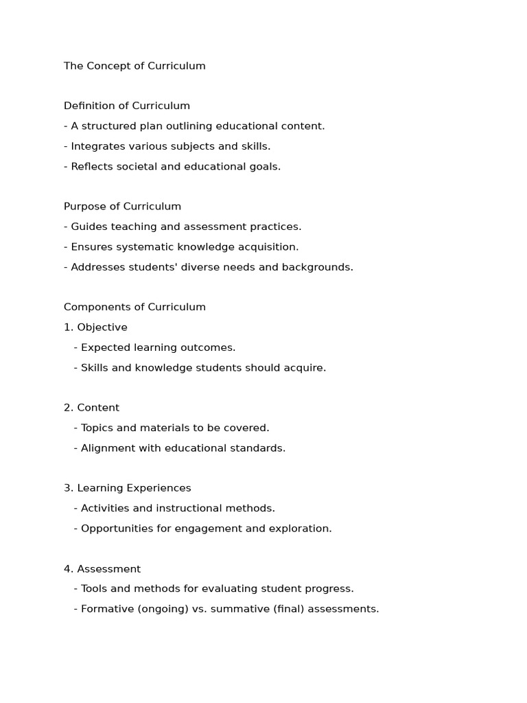 The Concept Curriculum 2026 | PDF