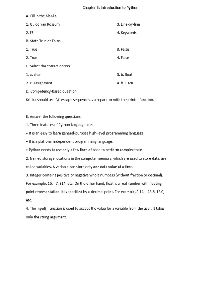 Class 6 Chap 6 | PDF