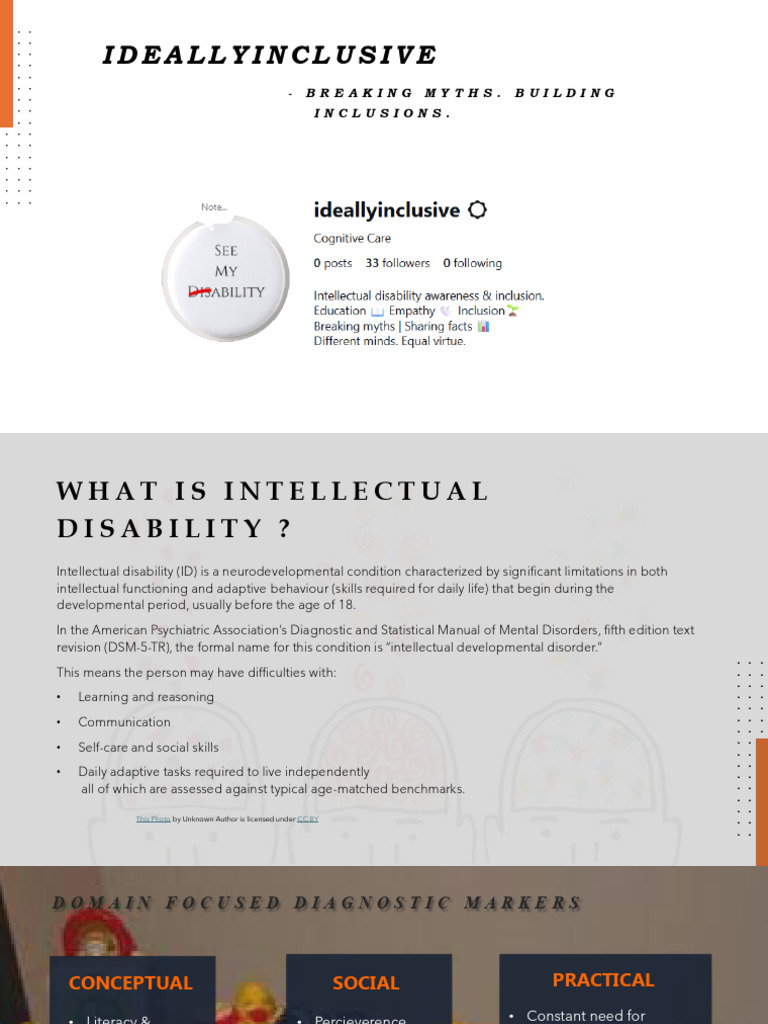 Intellectual Disability Awareness & Inclusion | PDF | Intellectual ...