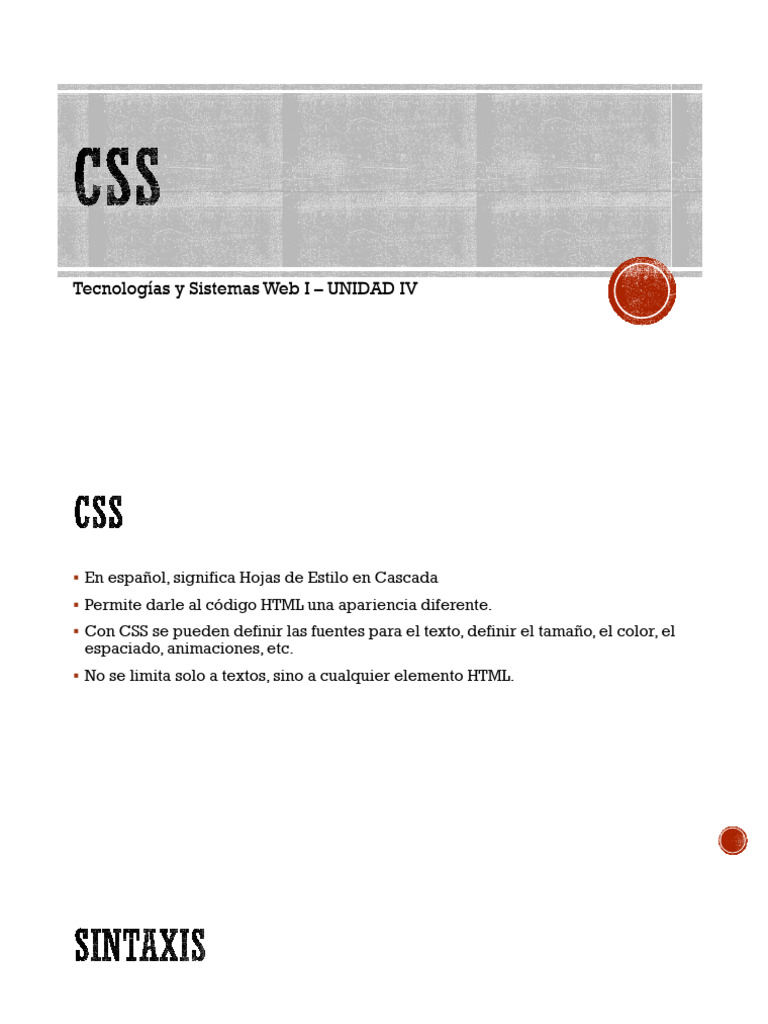 Unidad IV - CSS | PDF | Estándares del consorcio World Wide Web | Hojas ...