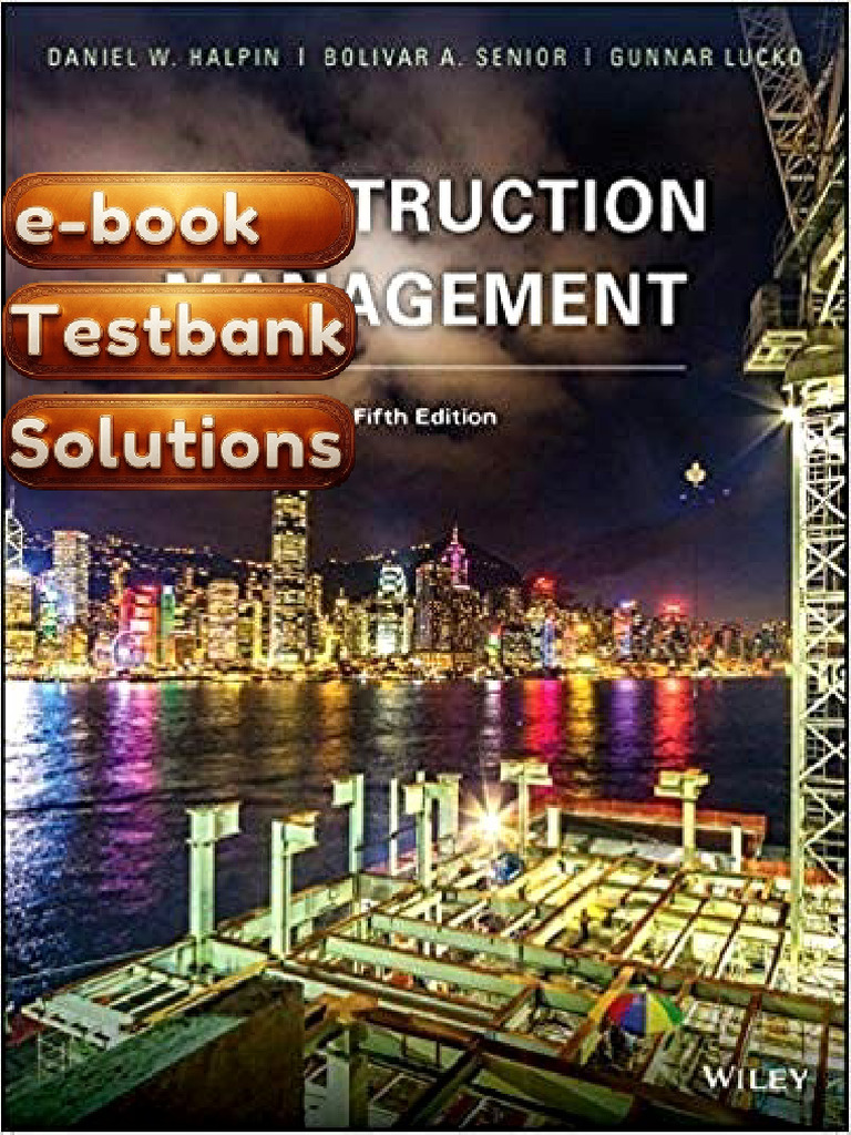 Test Bank of Construction Management JumpStart 2nd Edition by Barbara J ...