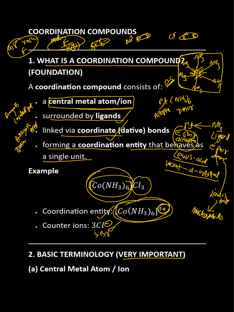 Coordination Compounds | PDF | Coordination Complex | Ligand