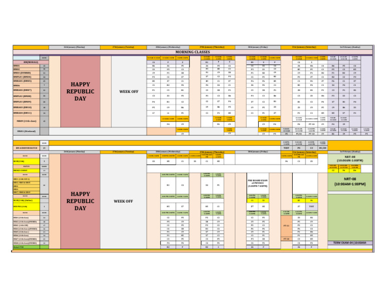 Time Table | PDF