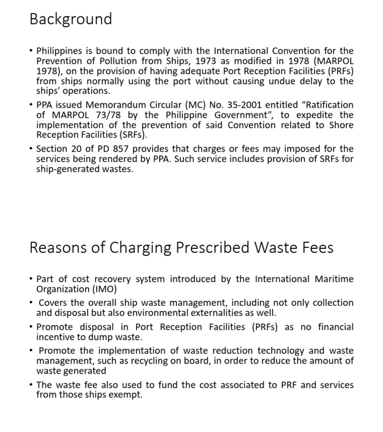 Reason of SRF Port Fees | PDF