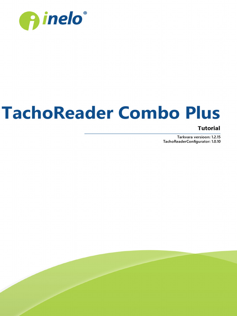 TachoReader Combo Manual ET | PDF