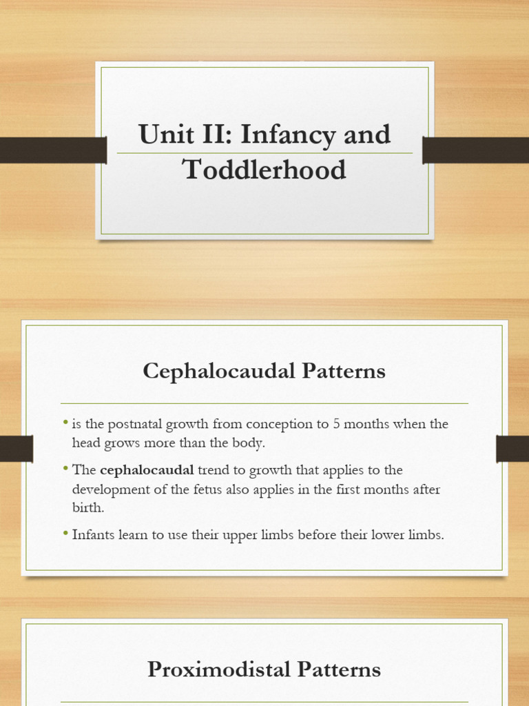Unit II - Infancy and Toddlerhood | PDF | Infants | Perception